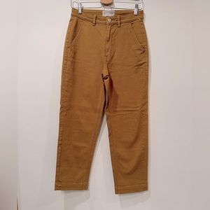 Everlane The Straight Leg Crop Pant in Golden Brown Tall